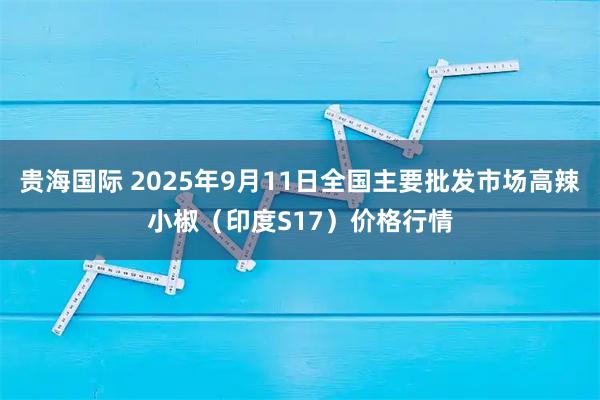 贵海国际 2025年9月11日全国主要批发市场高辣小椒（印度S17）价格行情