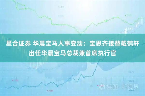 星合证券 华晨宝马人事变动：宝思齐接替戴鹤轩出任华晨宝马总裁兼首席执行官