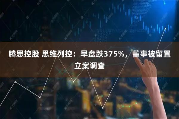 腾思控股 思维列控：早盘跌375%，董事被留置立案调查